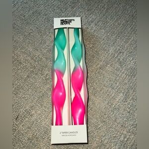 By bouffant and broken hearts, Swirl taper candle set new!